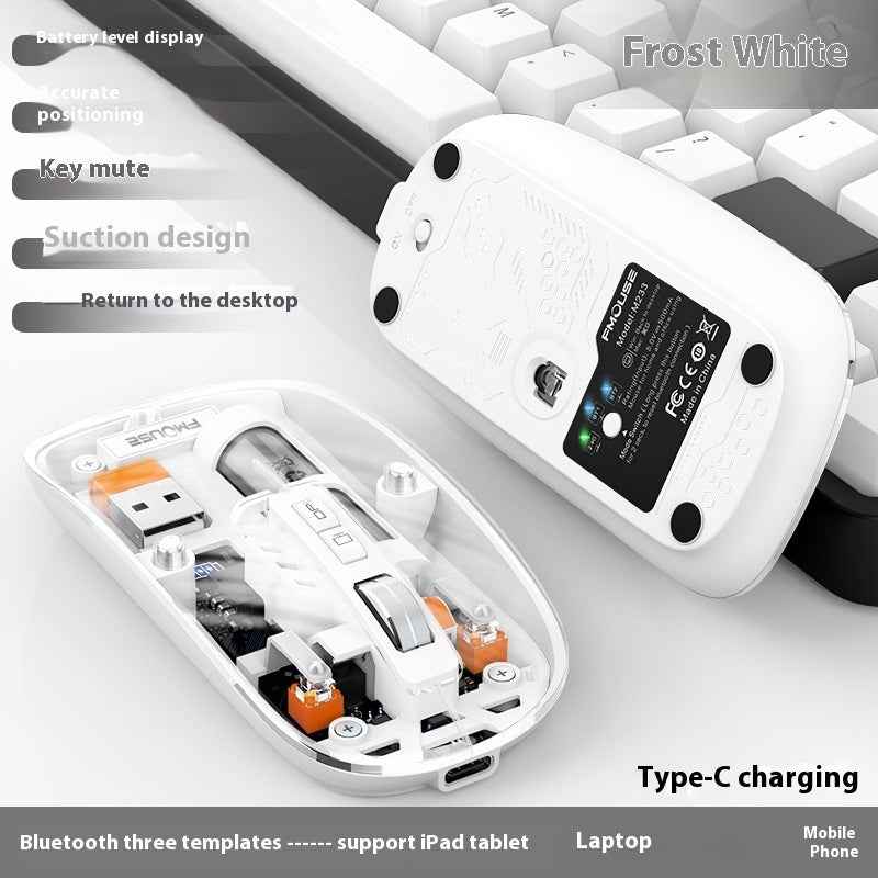 Transparent Wireless Mouse Desktop Computers And Laptop Office Home Mouse