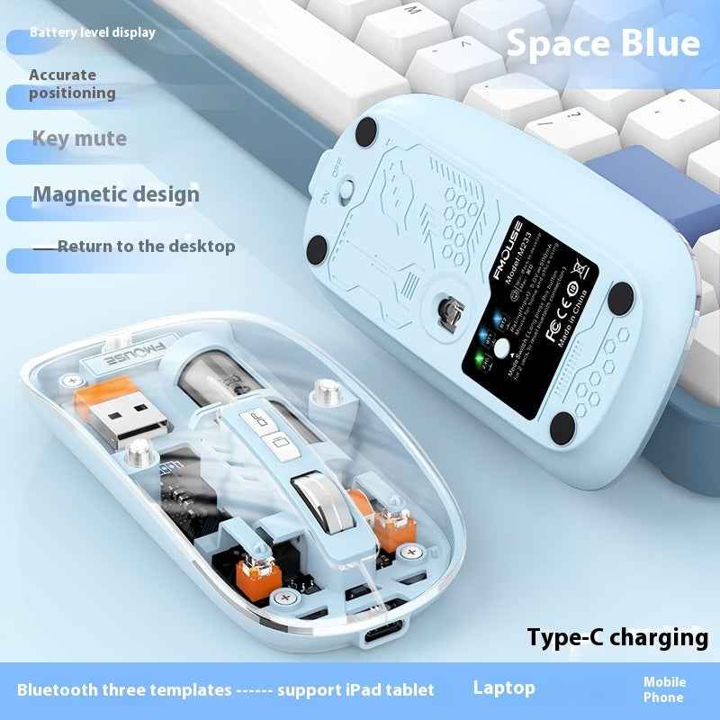 Transparent Wireless Mouse Desktop Computers And Laptop Office Home Mouse