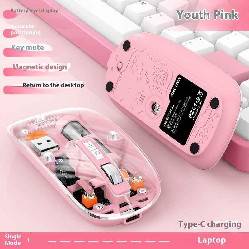 Transparent Wireless Mouse Desktop Computers And Laptop Office Home Mouse